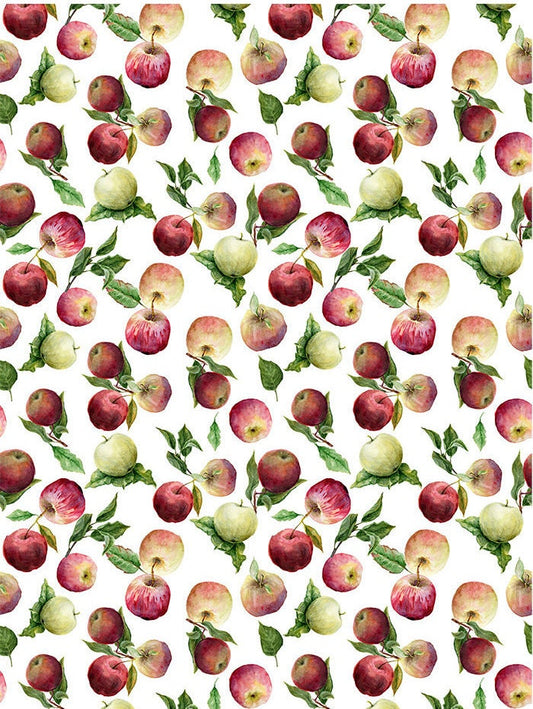 Fruit Red Apples A Plenty - Ceramic Decals- Enamel Decal - Fusible Decal - Glass Fusing Decal ~ Waterslide Decal - 50194